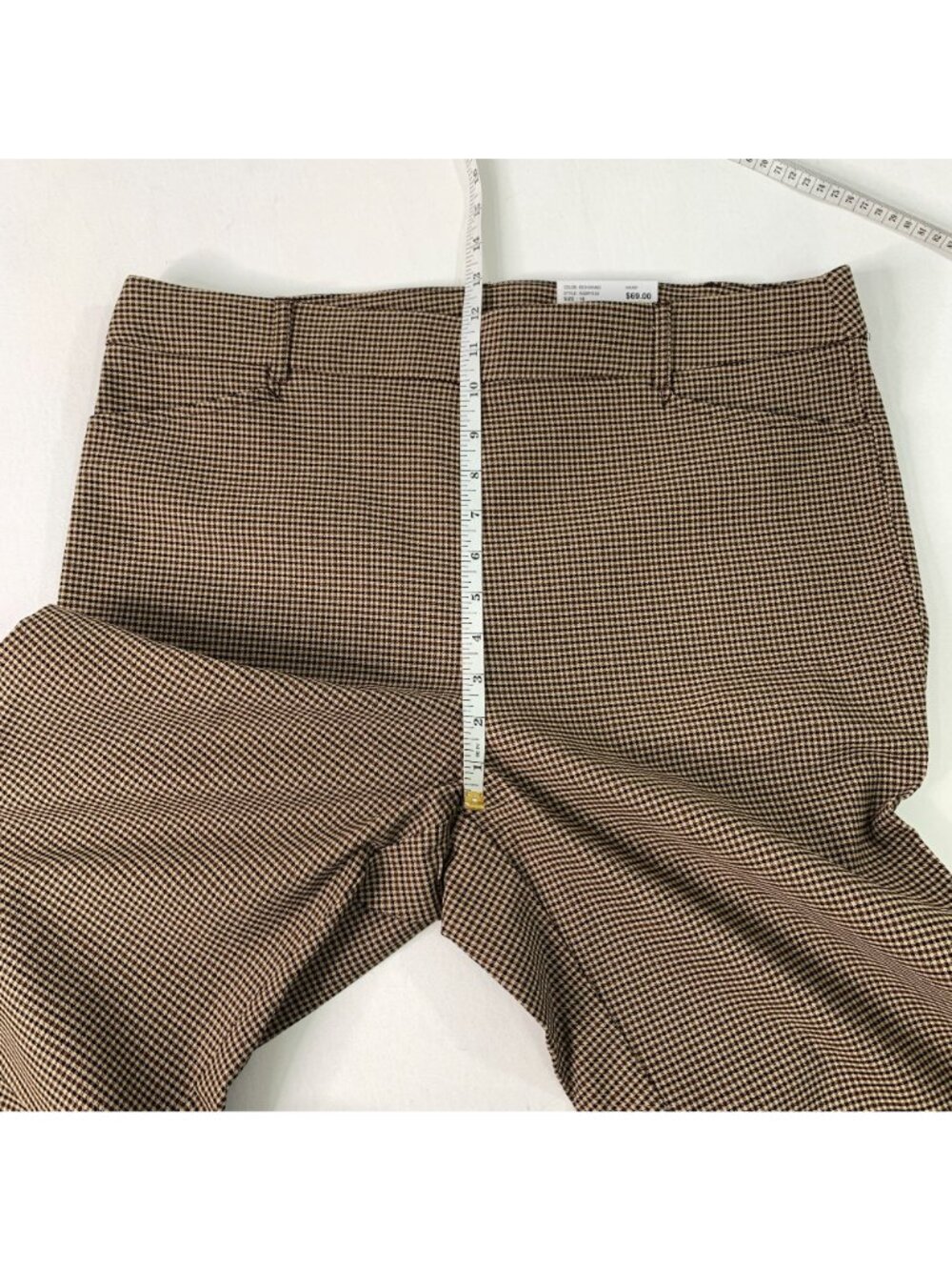 Rafaella Women's Pants 16 Pull-On Stretch Pant Khaki Houndstooth Size 16 - Picture 7 of 8